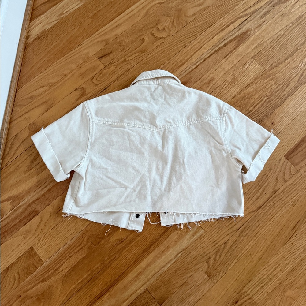 Hidden Jeans Los Angeles boxy crop top button up - Picture 3 of 3